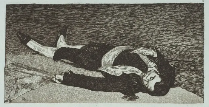 Framed Print : Dead Toreador, 1867-68. Creator: Edouard Manet Framed Print : Dead Toreador, 1867-68. Creator: Edouard Manet