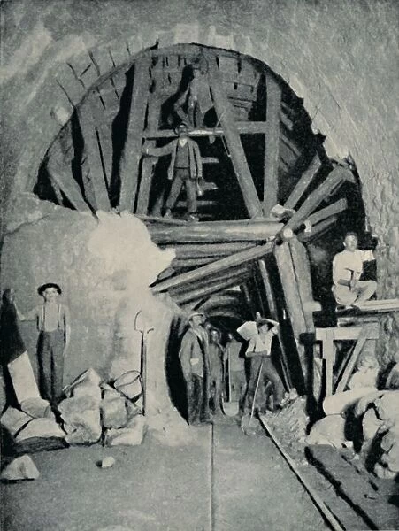 Deadly Rock in the Simplon Tunnel, c1935. Artist: Swiss Federal Railways
