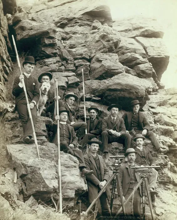 Framed Print : Deadwood Central RR Engineer Corps, 1888. Creator: John C. H. Grabill Framed Print : Deadwood Central RR Engineer Corps, 1888. Creator: John C. H. Grabill