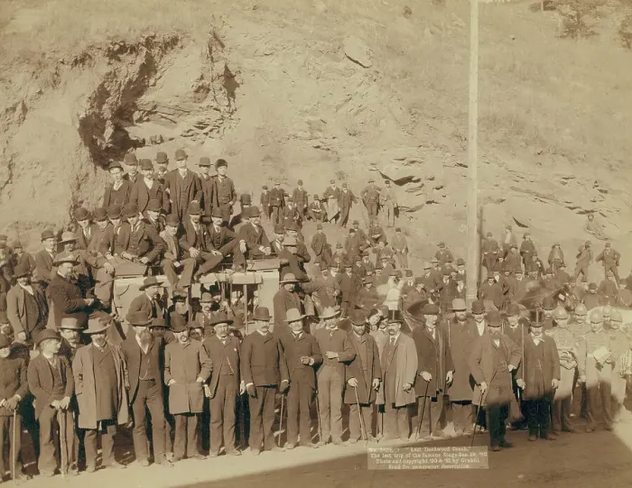 Framed Print : Last Deadwood Coach The last trip of the famous Stage Dec 28, 90, 1890. Creator: John C. H. Grabill