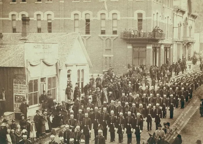 Framed Print : Deadwood Grand Lodge IOOF of Dakotas Street Parade, May 21, 1890, 1890. Creator: John C. H. Grabill Framed Print : Deadwood Grand Lodge IOOF of Dakotas Street Parade, May 21, 1890, 1890. Creator: John C. H. Grabill
