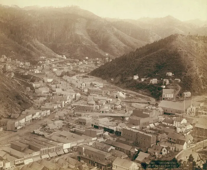 Framed Print : Deadwood From Mt Moriah, 1888. Creator: John C. H. Grabill Framed Print : Deadwood From Mt Moriah, 1888. Creator: John C. H. Grabill