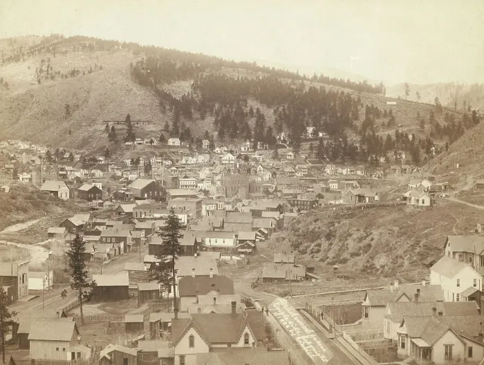 Framed Print : Deadwood, [SD] from Engleside, 1888. Creator: John C. H. Grabill