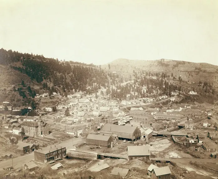 Framed Print : Deadwood, [SD] from McGovern Hill, 1888. Creator: John C. H. Grabill