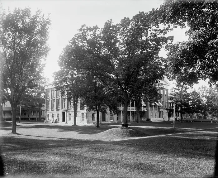 Framed Print : Deaf and Dumb Asylum, Jacksonville, Ill. between 1880 and 1901. Creator: Unknown Framed Print : Deaf and Dumb Asylum, Jacksonville, Ill. between 1880 and 1901. Creator: Unknown