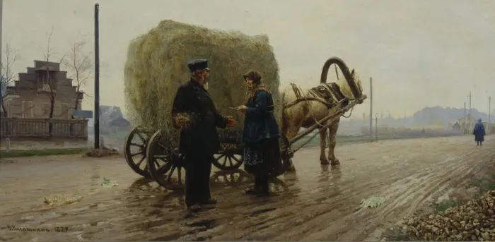 Framed Print : Deal, 1889. Artist: Kasatkin, Nikolai Alexeyevich (1859-1930) Framed Print : Deal, 1889. Artist: Kasatkin, Nikolai Alexeyevich (1859-1930)