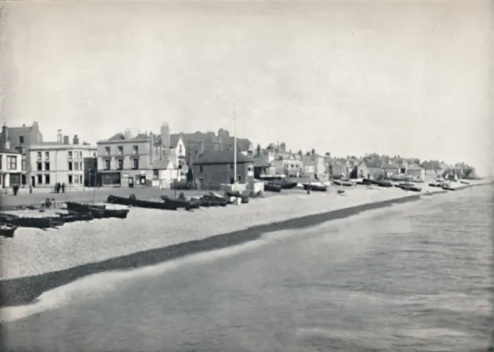Framed Print : Deal - Looking Along the Beach, 1895 Framed Print : Deal - Looking Along the Beach, 1895