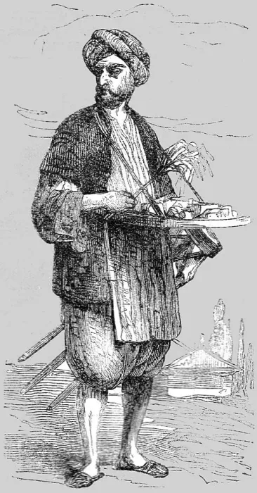 Framed Print : Dealer in Sweetmeats; Industrious Classes in Constantinople, 1854. Creator: Unknown Framed Print : Dealer in Sweetmeats; Industrious Classes in Constantinople, 1854. Creator: Unknown