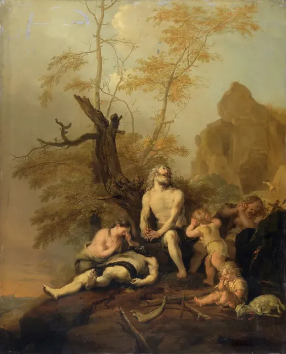 Framed Print : The Death of Abel, 1645. Creator: Bartholomeus Breenbergh Framed Print : The Death of Abel, 1645. Creator: Bartholomeus Breenbergh