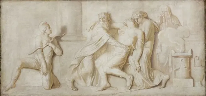 Framed Print : Death of Achilles by Paris Arrow, 1794-1798. Creator: Nicolai Abraham Abildgaard