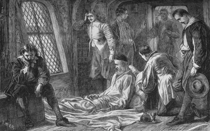 Framed Print : Death of Admiral Blake, 7 August 1657, (c1880) Framed Print : Death of Admiral Blake, 7 August 1657, (c1880)