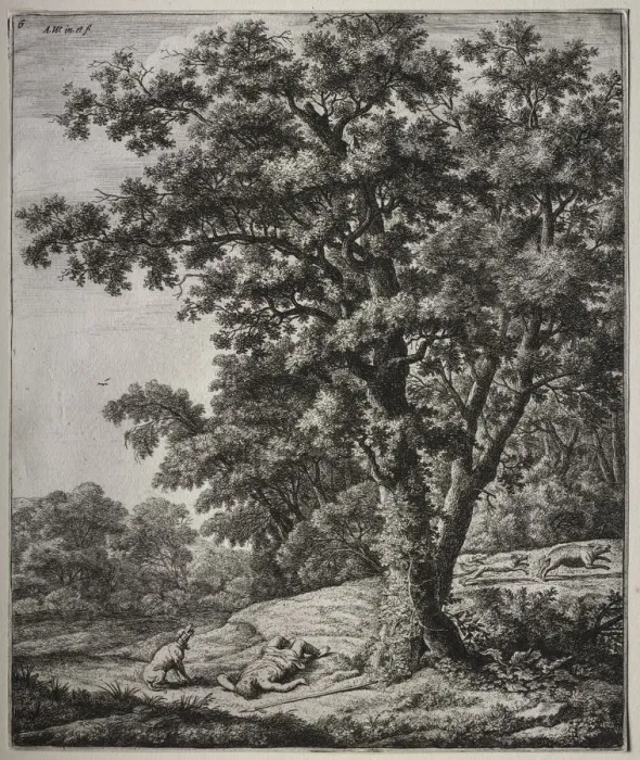 Framed Print : The Death of Adonis. Creator: Anthonie Waterloo (Dutch, 1609 / 10-1690) Framed Print : The Death of Adonis. Creator: Anthonie Waterloo (Dutch, 1609 / 10-1690)