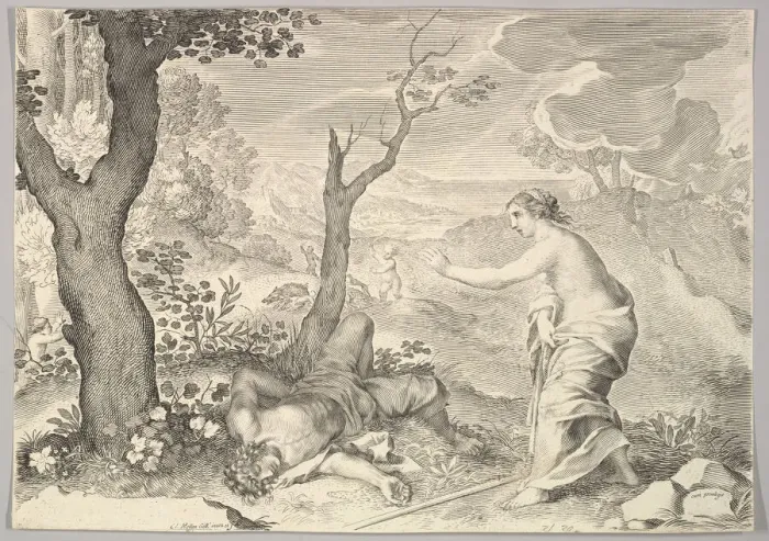 Framed Print : Death of Adonis. Creator: Claude Mellan Framed Print : Death of Adonis. Creator: Claude Mellan