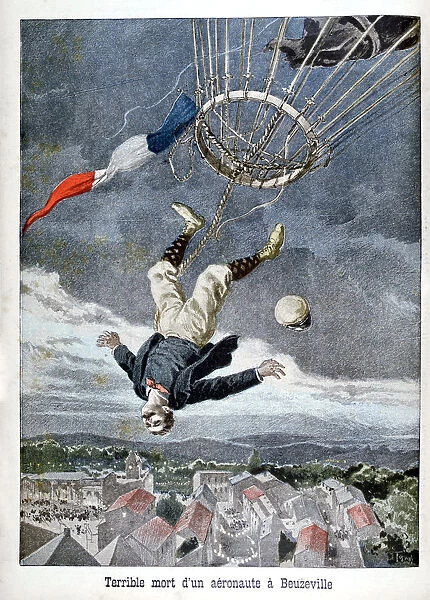 Death of an aeronaut over Beuzeville, France, 1899