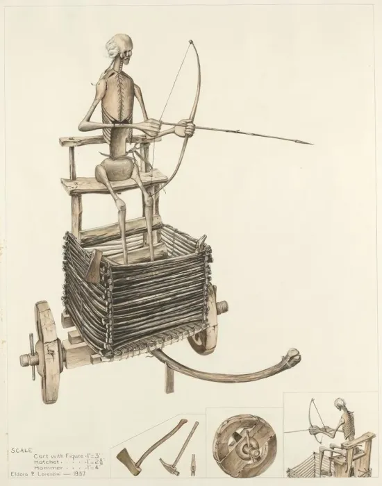 Framed Print : Death Angel and Cart, 1937. Creator: Eldora P. Lorenzini Framed Print : Death Angel and Cart, 1937. Creator: Eldora P. Lorenzini