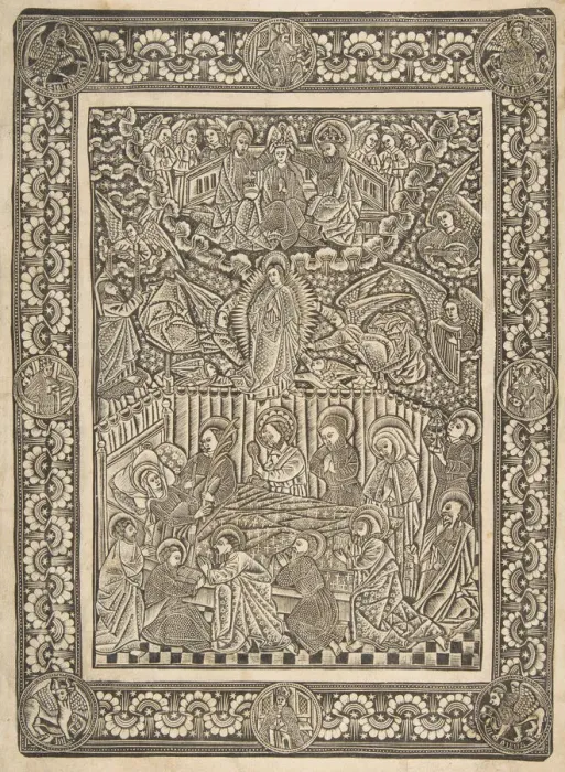 Framed Print : The Death, Assumption, and Crowning of the Virgin, ca. 1470-85 Framed Print : The Death, Assumption, and Crowning of the Virgin, ca. 1470-85