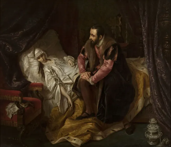 Framed Print : The Death of Barbara Radziwill, 1860 Framed Print : The Death of Barbara Radziwill, 1860