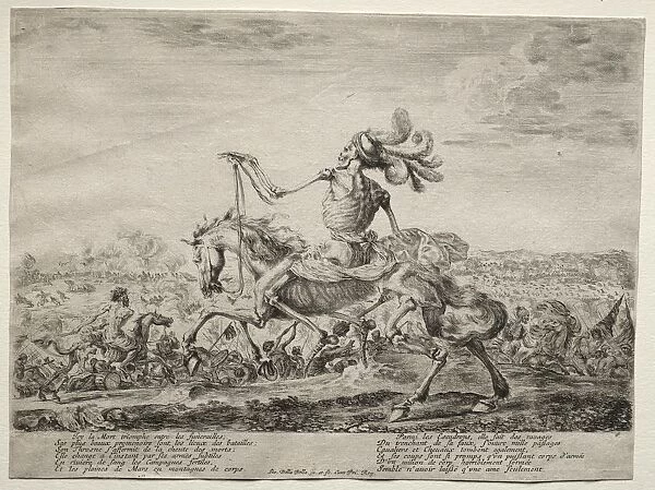 Death on the Battlefield, 1646-1647. Creator: Stefano Della Bella (Italian, 1610-1664)