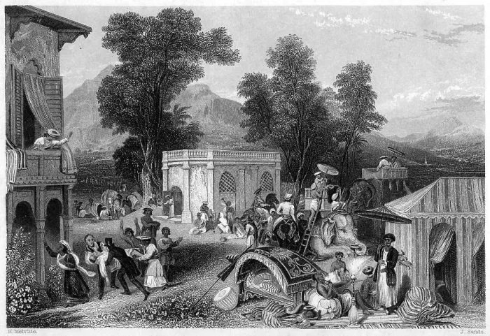 Framed Print : Death of Bishop Heber, India, 1826. Artist: J Sands Framed Print : Death of Bishop Heber, India, 1826. Artist: J Sands