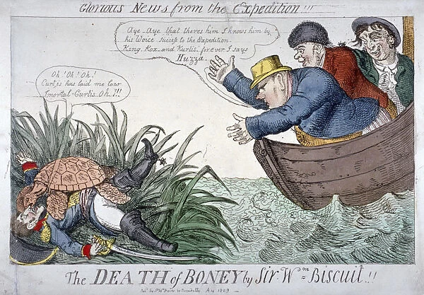 The Death of Boney by Sir Wm Biscuit!, 1809. Artist
