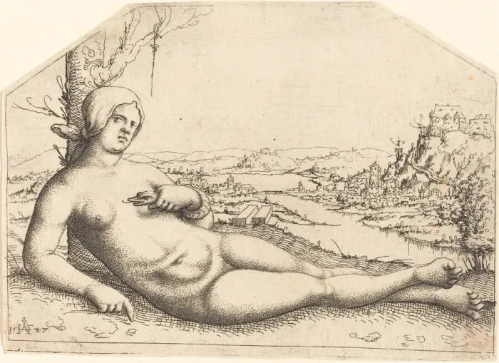 Framed Print : Death of Cleopatra, 1547. Creator: Augustin Hirschvogel Framed Print : Death of Cleopatra, 1547. Creator: Augustin Hirschvogel