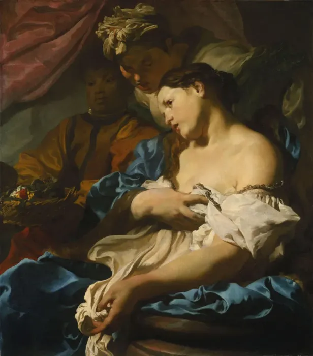 Framed Print : The Death of Cleopatra, ca 1624-1625 Framed Print : The Death of Cleopatra, ca 1624-1625