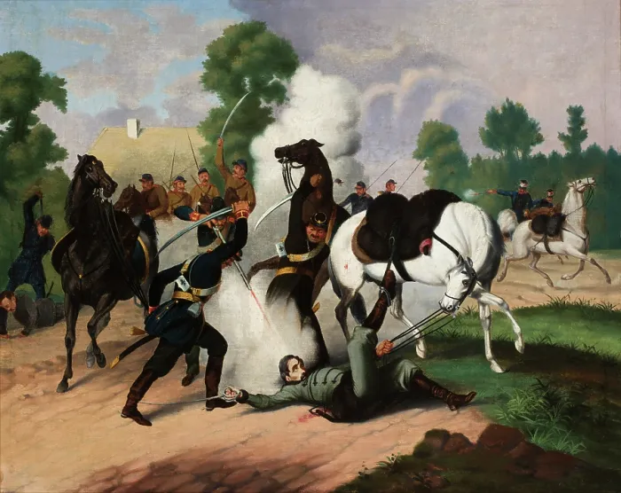 Framed Print : Death of Czachowski, after 1863. Creator: Unknown Framed Print : Death of Czachowski, after 1863. Creator: Unknown