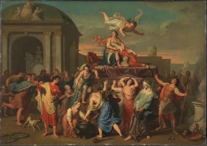Framed Print : Death of Dido, 1663-1733. Creator: Gerard Hoet