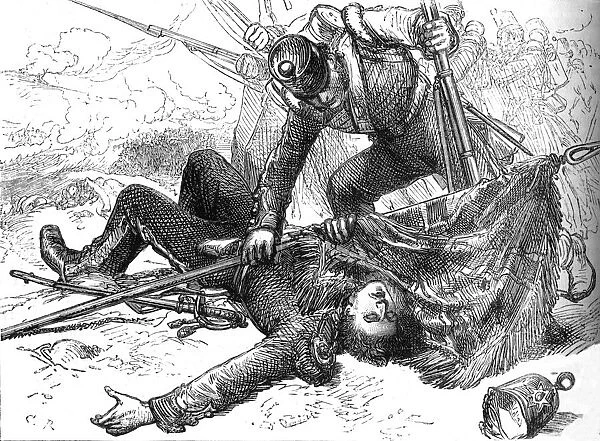 Death of Ensign Anstruther, c1880. Artist: C. R