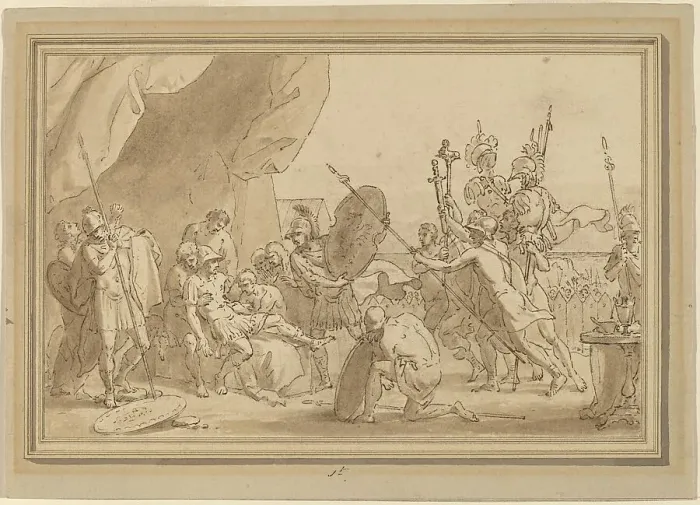 Framed Print : Death of a General. Creator: Benjamin West Framed Print : Death of a General. Creator: Benjamin West