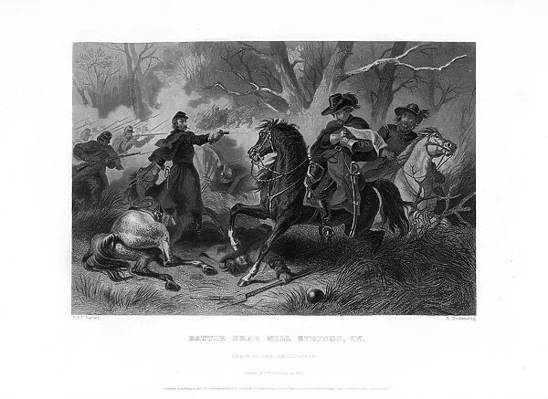 Death of General Felix Zollicoffer, Battle of Mill Springs, Kentucky, 19 January 1862, (1862-1867). Artist: R Dudensing