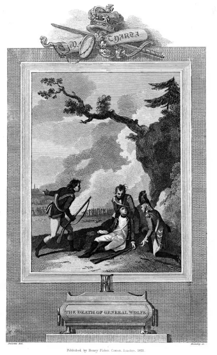 Framed Print : Death of General James Wolfe at the Siege of Quebec, 1759 (1831) Framed Print : Death of General James Wolfe at the Siege of Quebec, 1759 (1831)