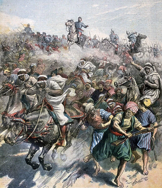 The death of General Margallo, the Rif war, Morocco, 1893