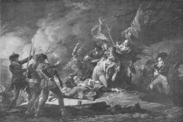 Framed Print : Death of General Montgomery, 1798 (1909). Artist: JT Clemens Framed Print : Death of General Montgomery, 1798 (1909). Artist: JT Clemens