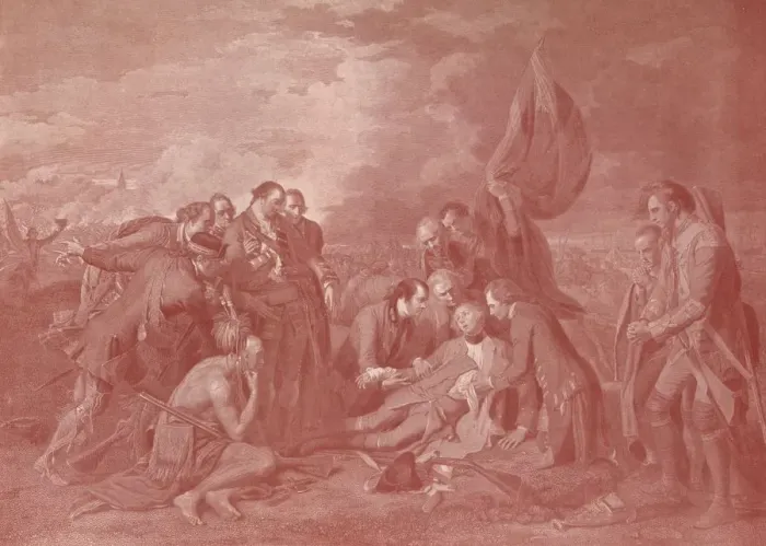Framed Print : The Death of General Wolfe, c1776 (1909). Artist: William Woollett Framed Print : The Death of General Wolfe, c1776 (1909). Artist: William Woollett