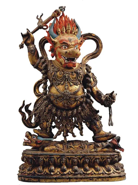 Framed Print : Death god Yama, 16th century. Creator: Chinese Master Framed Print : Death god Yama, 16th century. Creator: Chinese Master