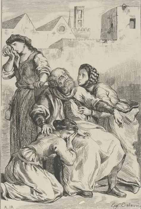 Framed Print : Death of Goetz von Berlichingen, 1845. 1845. Creator: Eugene Delacroix Framed Print : Death of Goetz von Berlichingen, 1845. 1845. Creator: Eugene Delacroix