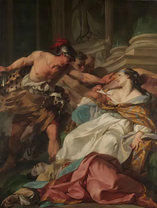 Framed Print : The Death of Harmonia, ca. 1740-41. Creator: Jean Baptiste Marie Pierre Framed Print : The Death of Harmonia, ca. 1740-41. Creator: Jean Baptiste Marie Pierre