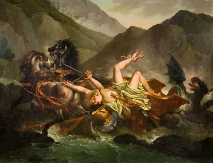 Framed Print : The Death Of Hippolytus, 1780-1820. Creator: Unknown Framed Print : The Death Of Hippolytus, 1780-1820. Creator: Unknown