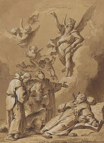 Death of a Holy Friar, 18th century. Creator: Francesco Fontebasso