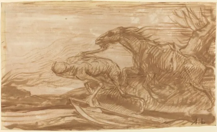 Framed Print : Death and Its Horse. Creator: Alphonse Legros Framed Print : Death and Its Horse. Creator: Alphonse Legros