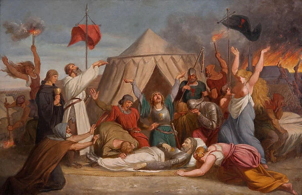 The Death of John Zizka, c. 1850. Artist: Javurek, Karel (1815-1909)