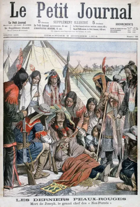 Framed Print : Death of Joseph, Chief of the Nez-Perce, 1904 Framed Print : Death of Joseph, Chief of the Nez-Perce, 1904