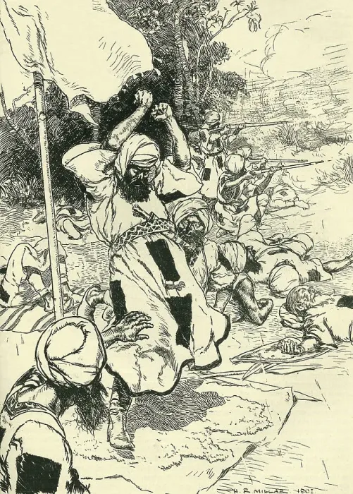 Framed Print : The Death of the Khalifa, 1899, (c1900). Creator: Harold Robert Millar Framed Print : The Death of the Khalifa, 1899, (c1900). Creator: Harold Robert Millar