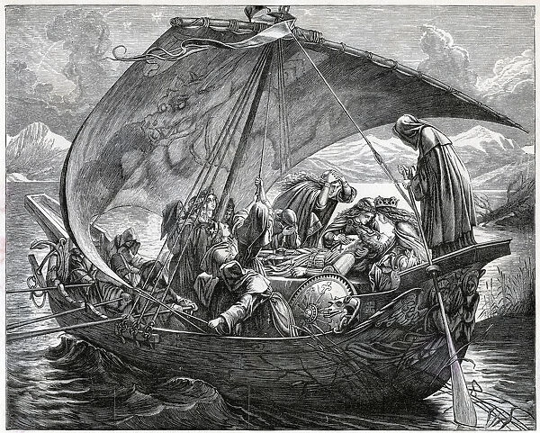 The death of King Arthur, (19th century)
