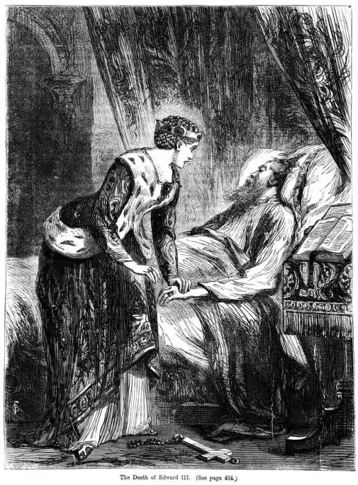Framed Print : The death of King Edward III (1312-1377) Framed Print : The death of King Edward III (1312-1377)