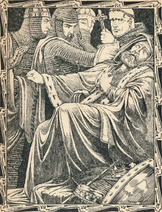 Framed Print : The Death of King John, 1902. Artist: Patten Wilson Framed Print : The Death of King John, 1902. Artist: Patten Wilson
