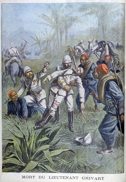 The death of lieutenant Grivart, Niger, 1899. Artist: Henri Meyer