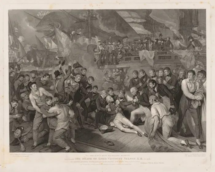 Framed Print : Death of Lord Nelson. Creator: James Heath (British, 1757-1834) Framed Print : Death of Lord Nelson. Creator: James Heath (British, 1757-1834)