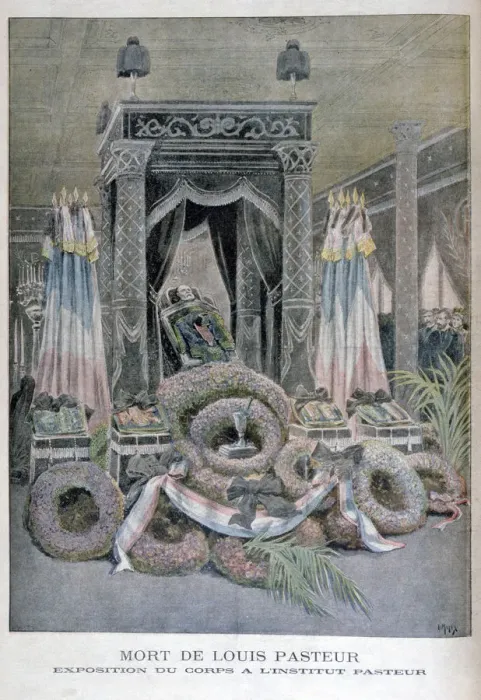 Framed Print : The death of Louis Pasteur, French chemist, 1895. Artist: Henri Meyer Framed Print : The death of Louis Pasteur, French chemist, 1895. Artist: Henri Meyer